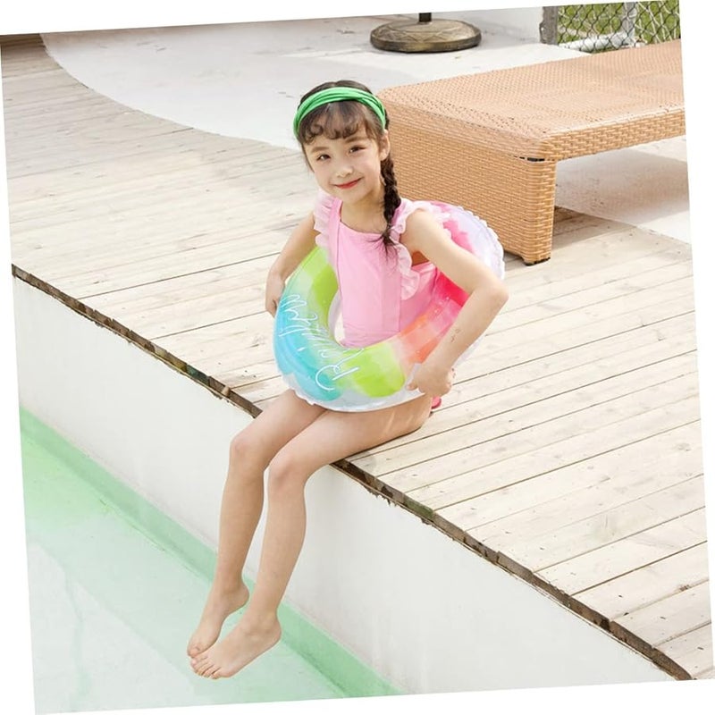 VICASKY 270g Thickened Rainbow Inflatable Swimming Float Seat for Adults Kids Pool Beach Lake - Image 5